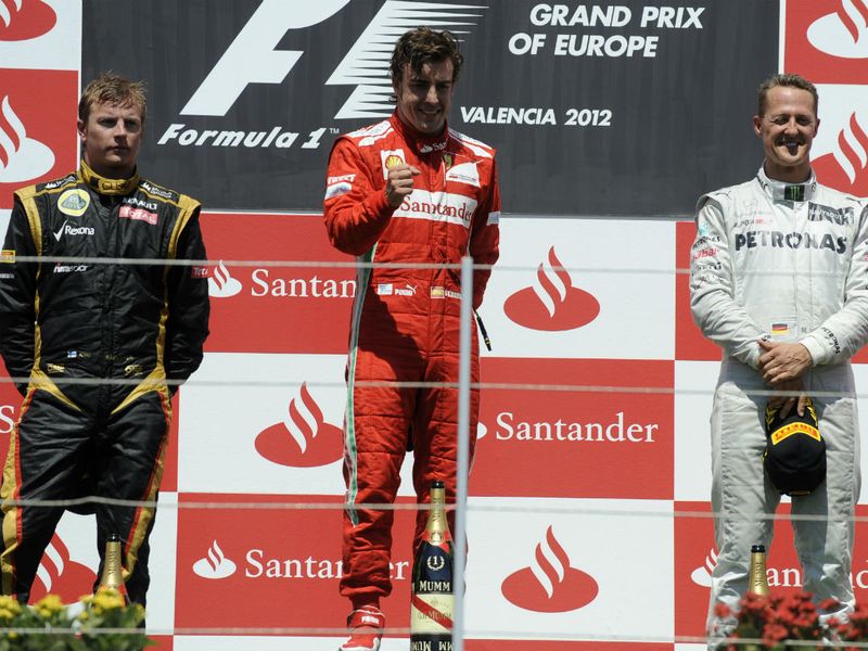 The podium in Valencia