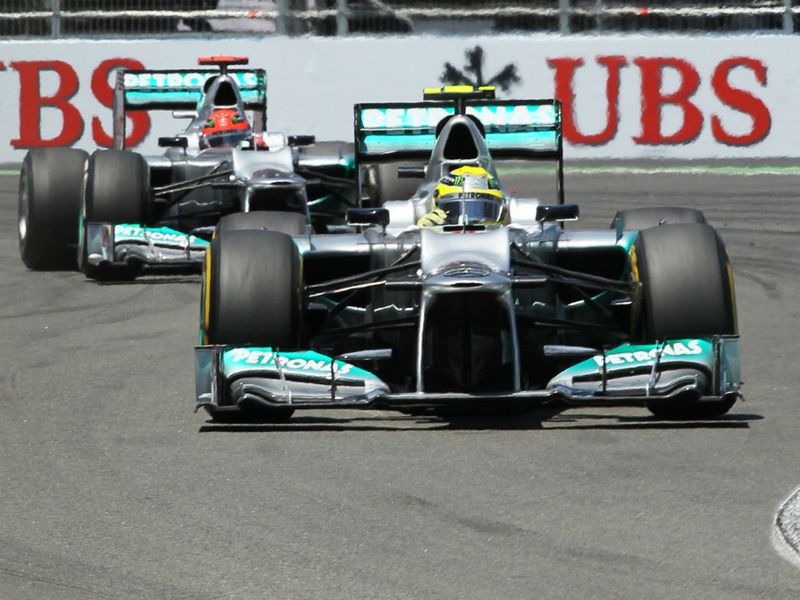 Nico Rosberg on track