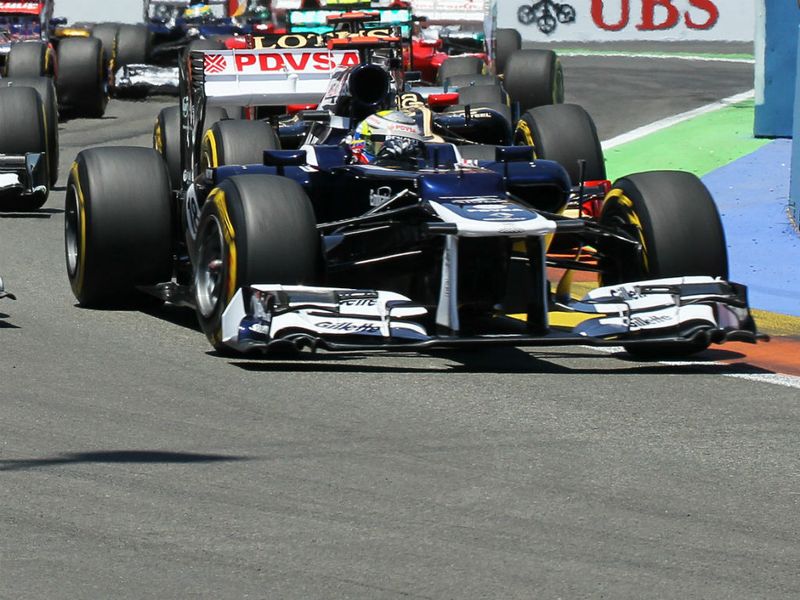 Pastor Maldonado in action