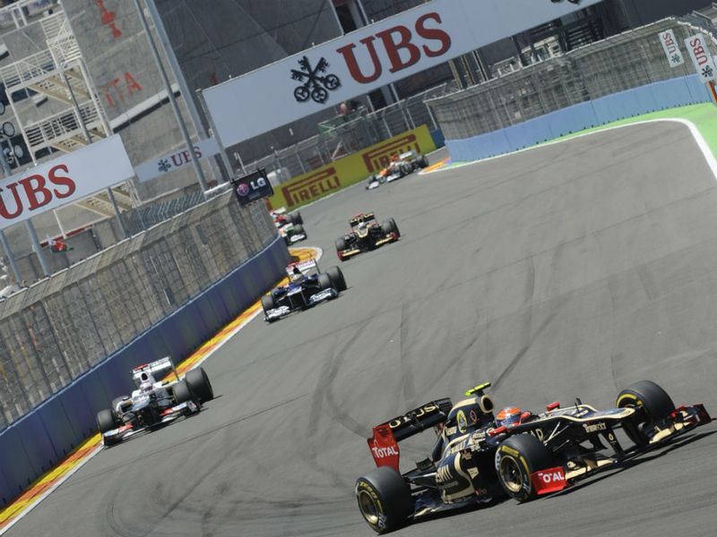 Romain Grosjean on track