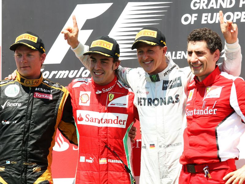 The Valencia podium
