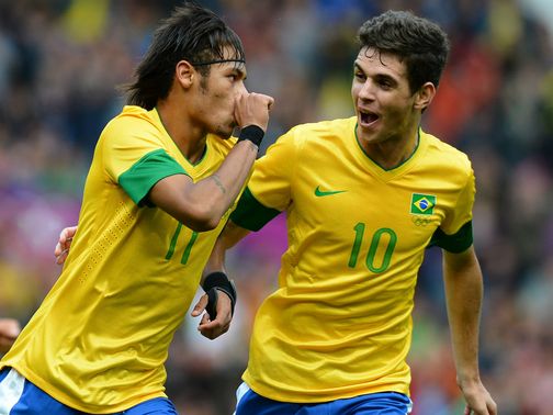 Neymar (l): Starring role for Brazil at Olympics