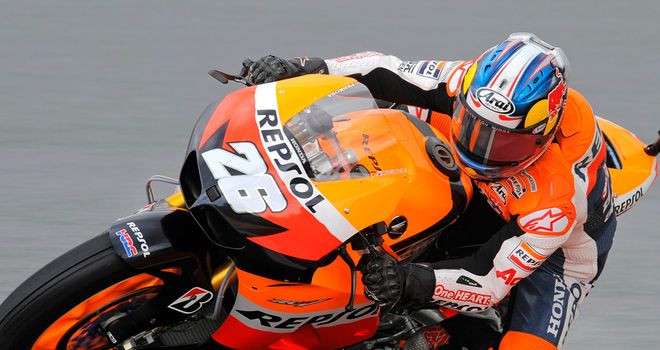 Dani Pedrosa: Quickest rider on Friday at the Sachsenring