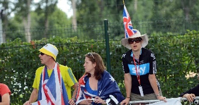 The British fans have been out in force all race