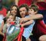 Xabi Alonso: The Real Madrid man celebrates Spain's Euro 2012 win over Italy with his young family