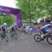 Conditions were ideal at the start - ahead of the riders lay 250km and nine climbs of Box Hill