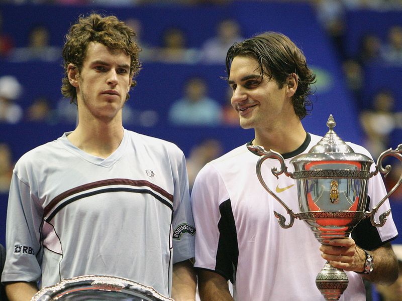 Murray broke into the top 100 after making the final of the Bangkok Open, where he came face-to-face with Roger Federer for the first time.