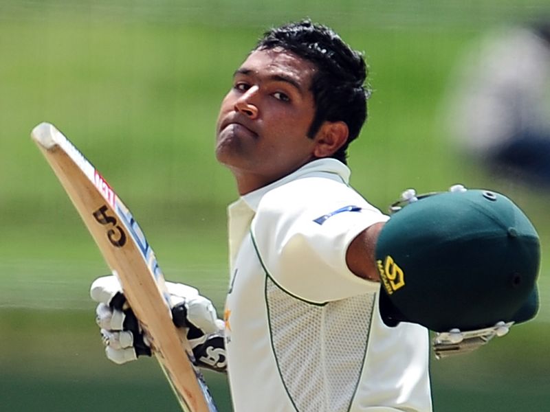 ...and Asad Shafiq recorded 100 not out before the innings was declared on 380 for eight.