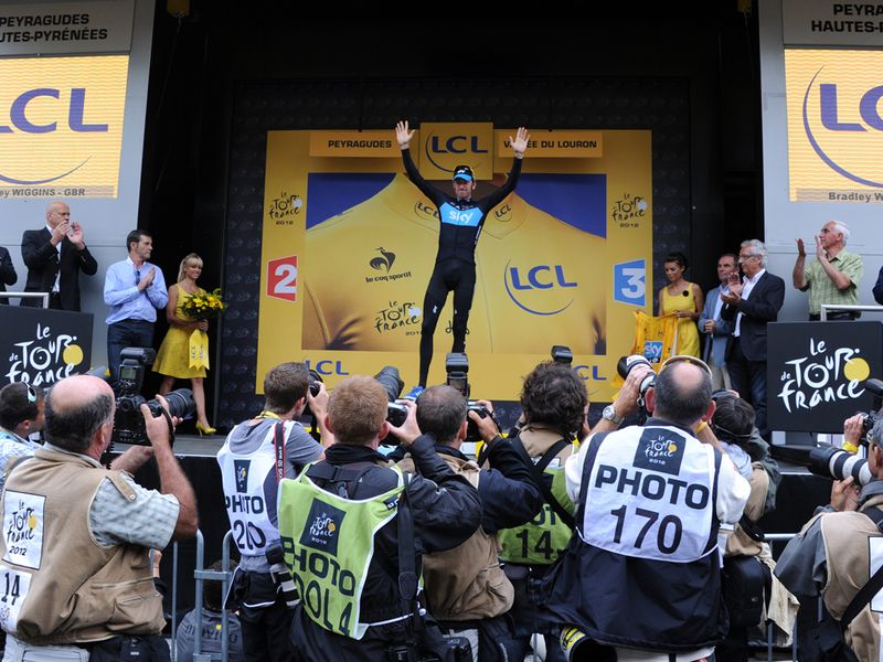 Wiggins returned to the podium...