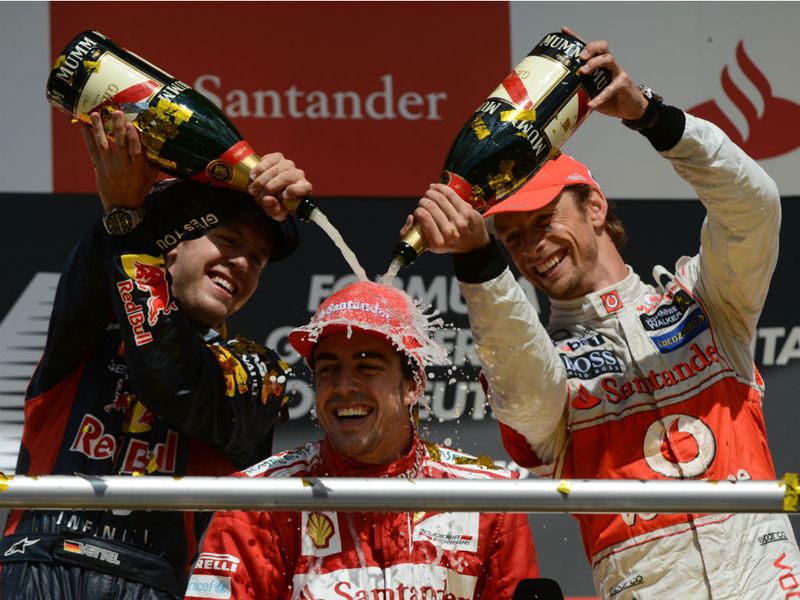 Podium celebrations
