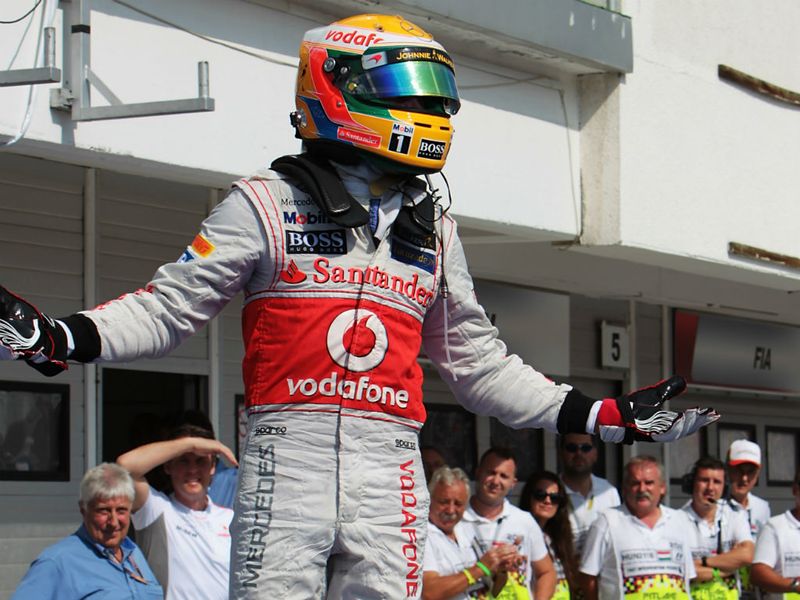 Race winner Lewis Hamilton