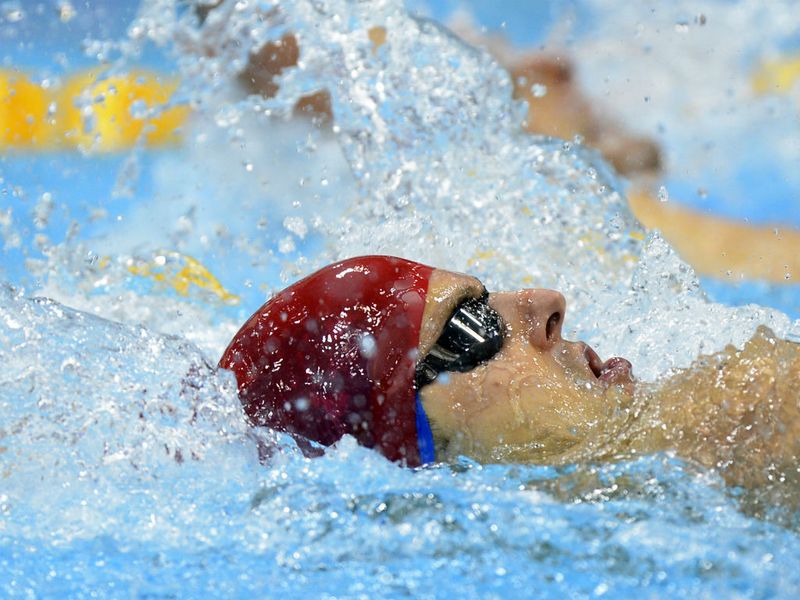 Liam Tancock becomes the first Brit of the day to qualify for a semi-final, as he finishes in a time of 53.86 in the Men's 100m Backstroke
