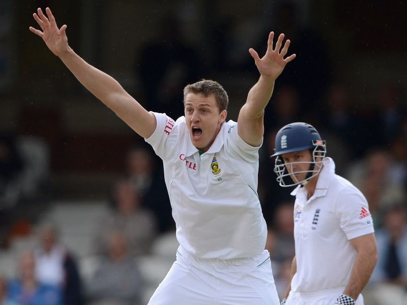 Morne Morkel, with the help of review, removed Andrew Strauss off the fourth delivery of the day.