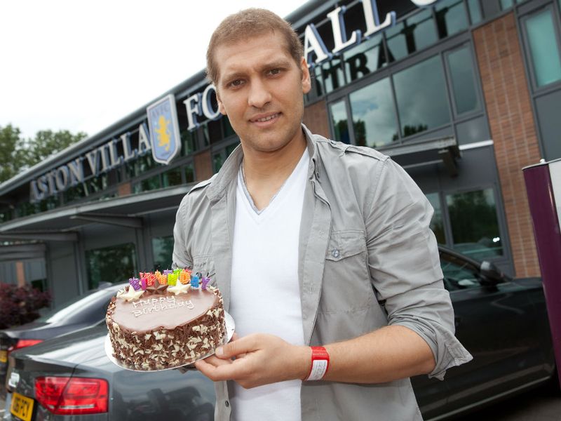 Stiliyan Petrov was at Bodymoor Heath to celebrate his 33rd birthday. The Bulgarian will remain club captain as he continues his battle with leukaemia.