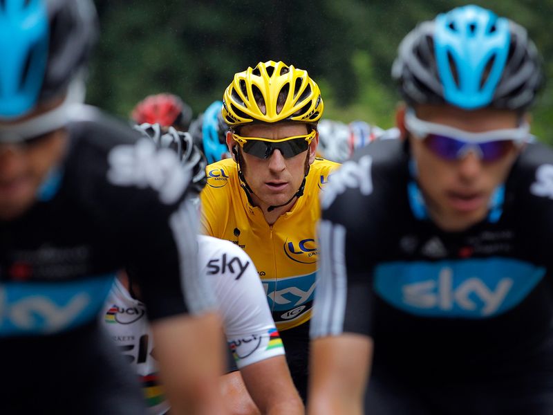 Bradley Wiggins was fully protected by his team-mates in the bunch