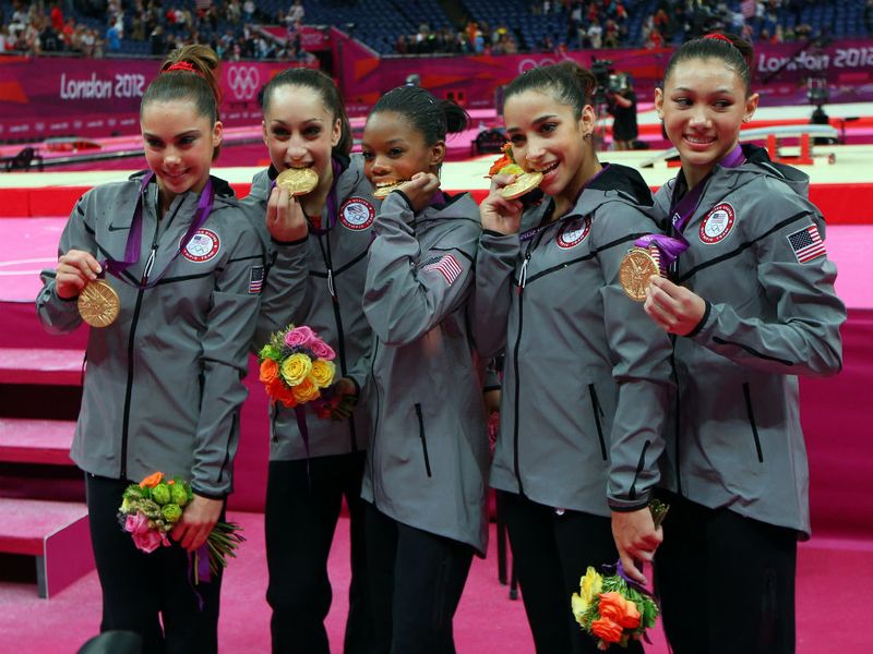 The American Women's team blew away the field in the women's event, with McKayla Maroney and Gabrielle Douglas leading the way