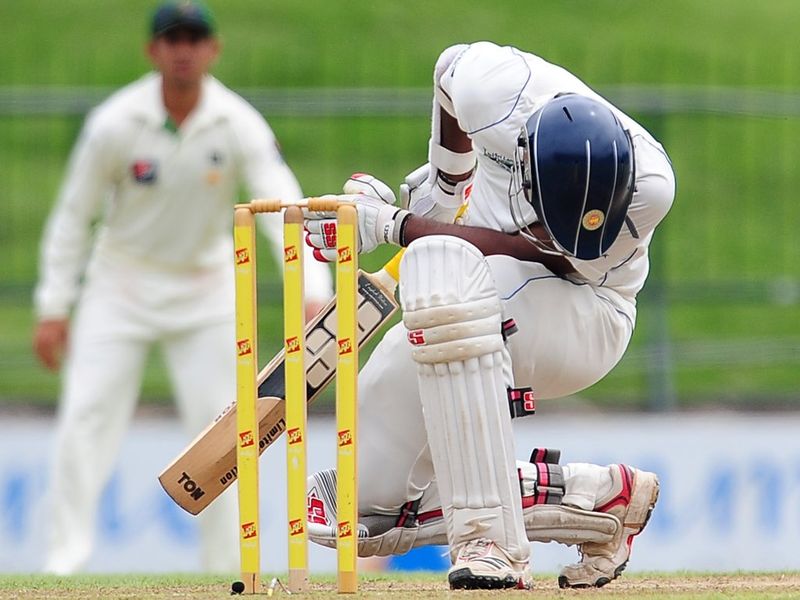 Tharanga Paranavitana had to dodge some short balls early on.