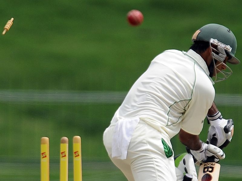 Mohammad Hafeez was the first to fall, bowled by Thisara Perera.