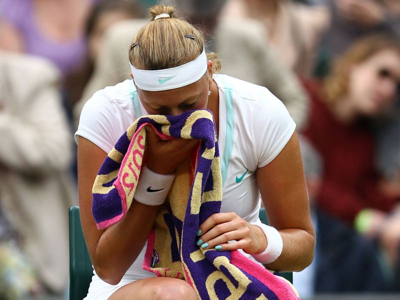 Defending champion Petra Kvitoa is out as she lost to Serena Williams.