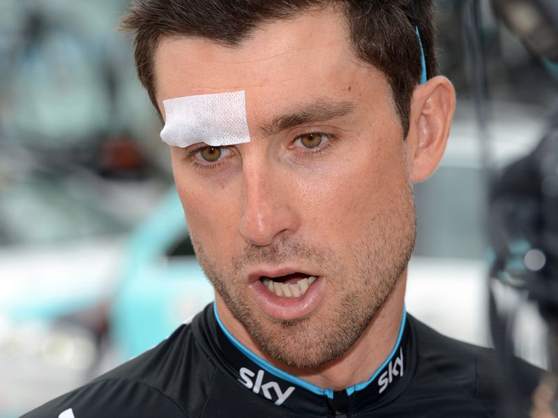 Bernhard Eisel is interviewed before the stage starts