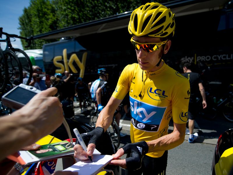 Bradley Wiggins signed plenty of autographs...