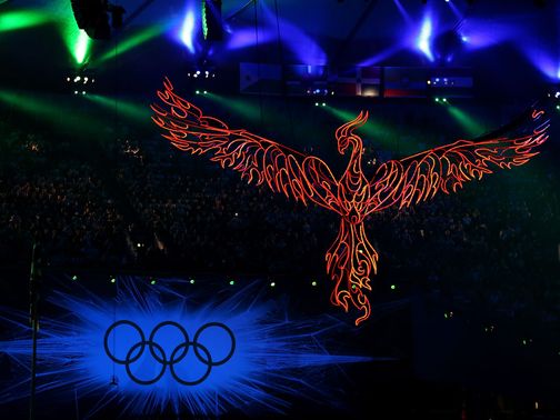 A phoenix soared above the Olympic Stadium&nbsp;