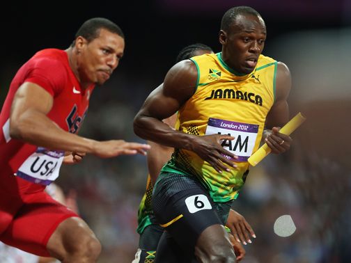 Bolt: Takes the baton for the anchor leg&nbsp;
