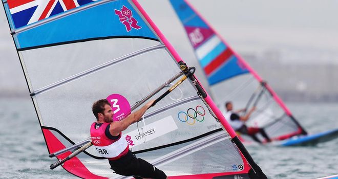 Nick Dempsey on his way to silver in London