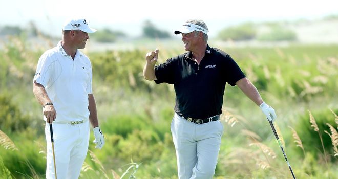 Darren Clarke (R) and Thomas Bjorn: Will be two of Europe's vice-captains