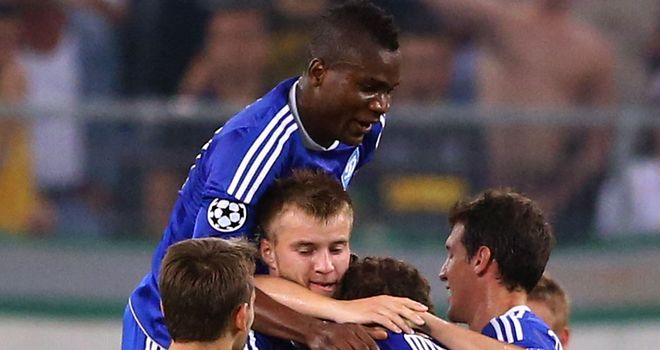 Dynamo Kiev celebrate against Borussia Monchengladbach