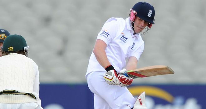 Eoin Morgan: hit a half-century once play got underway at Old Trafford