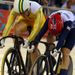 Victoria Pendleton was disqualified in the first heat for straying from her sprint line...