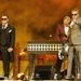 Madness are next to take centre stage, as Sugs starts an 80,000 person knees up with "Our House"