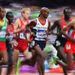 Mo begins the race at the back of the pack, weighing up the competition, but is soon leading the chase in search of his second Gold of the Games