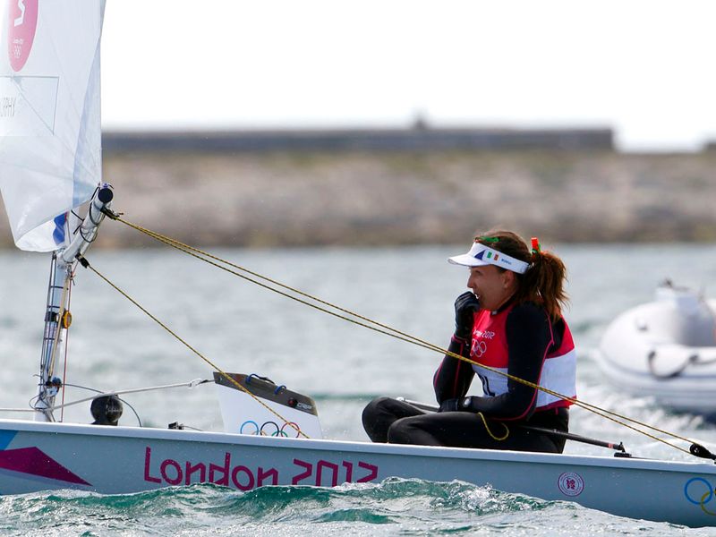Ireland's Annalise Murphy suffered heartbreak after she finished fourth place overall following a fifth place finish in the medal race of the Laser Radial