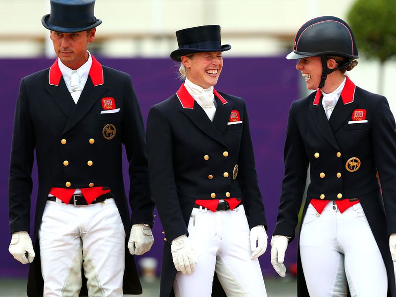 Carl Hester Laura Bechtolsheimer and Charlotte Dujardin teamed up for victory in the dressage