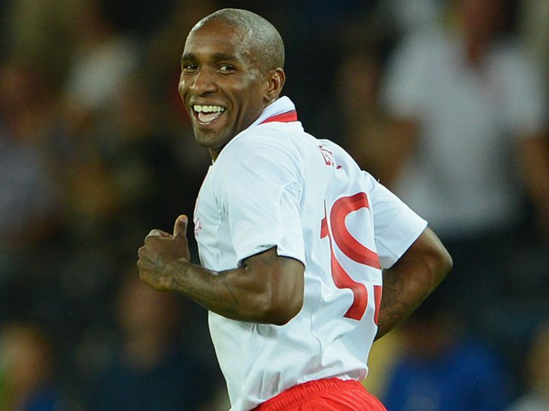 ...and the striker runs away to celebrate his goal as England record a 2-1 win against the Azzurri.