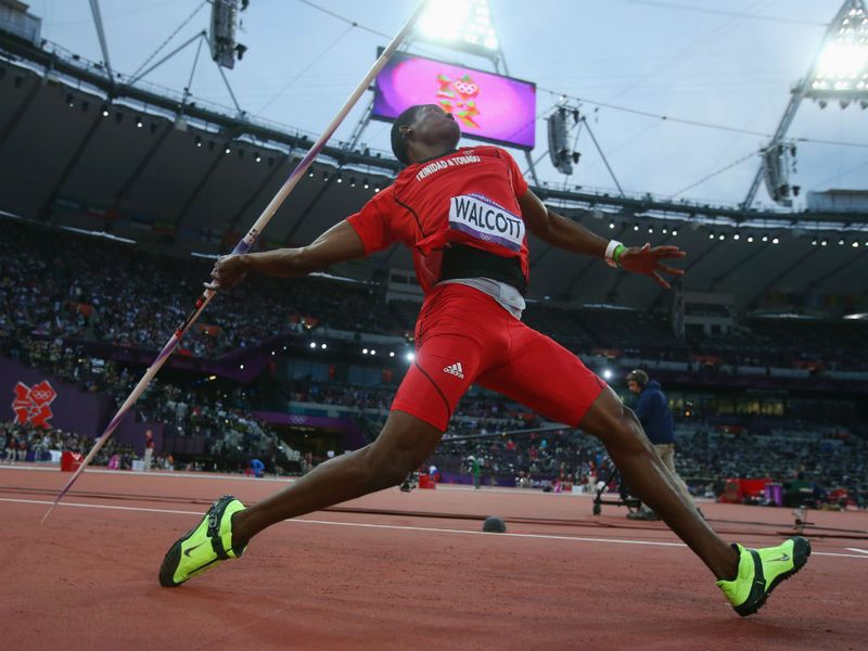 Keshorn Walcott competes for Trinidad and Tobago in the Final of the Men's Javelin