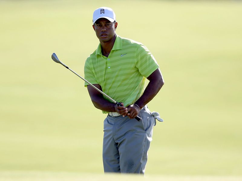 Tiger Woods was one over early on but hit back with a series of birdies.