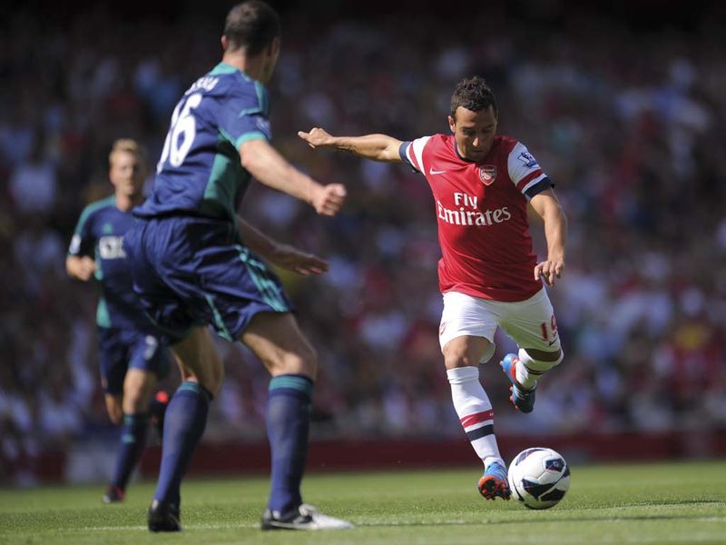 Santi Cazorla got an early taste of Premier League life at Arsenal.