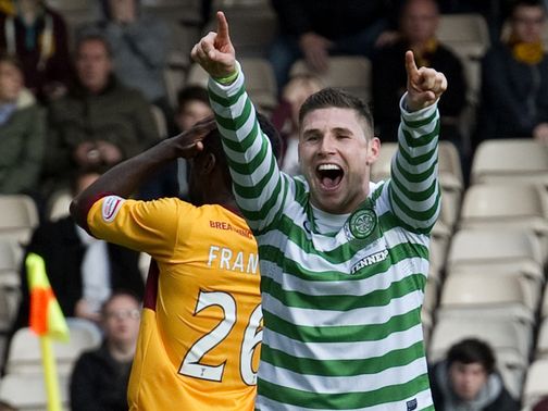Hooper celebrates against Motherwell