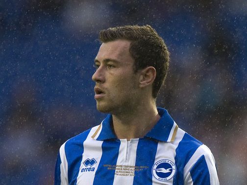 Ashley Barnes: Sent off in Brighton defeat