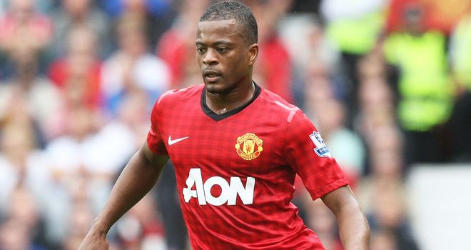 Patrice Evra: United currently sit two points clear of City at the top of the Premier League