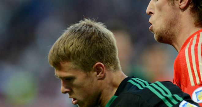 Jamie Ward: Nervous when making his first start for Northern Ireland in World Cup qualifier against Russia