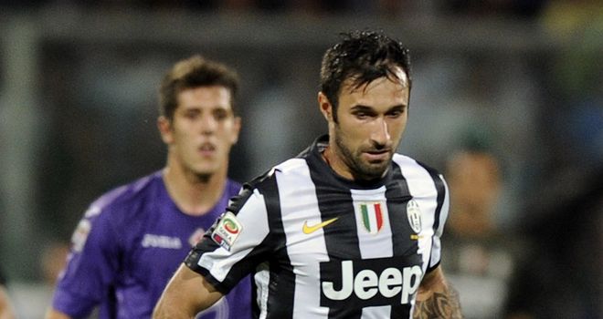 Mirko Vucinic in action for Juventus