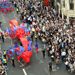 Also leading the parade are two British Lions.