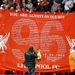 A banner displaying the names of the 96 fans who died at Hillsborough