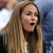Murray's girlfriend Kim Sears enjoys the final set action from the players' box.