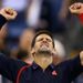 Novak Djokovic reached the US Open semi-finals of the US Open with victory over Juan Martin Del Potro.