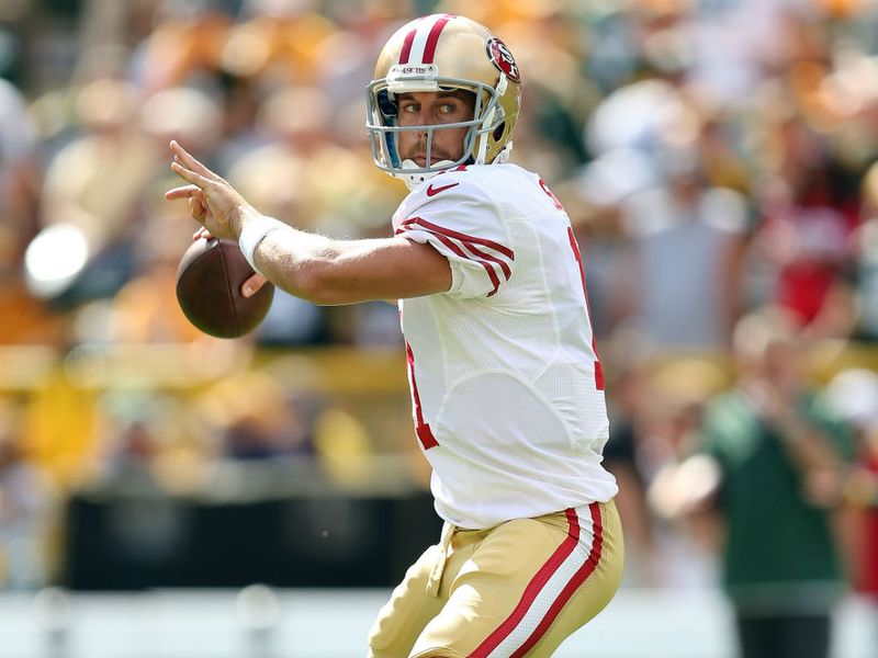 Alex Smith and the San Francisco 49ers caused an upset as they defeated the well-fancied Packers in Green Bay.
